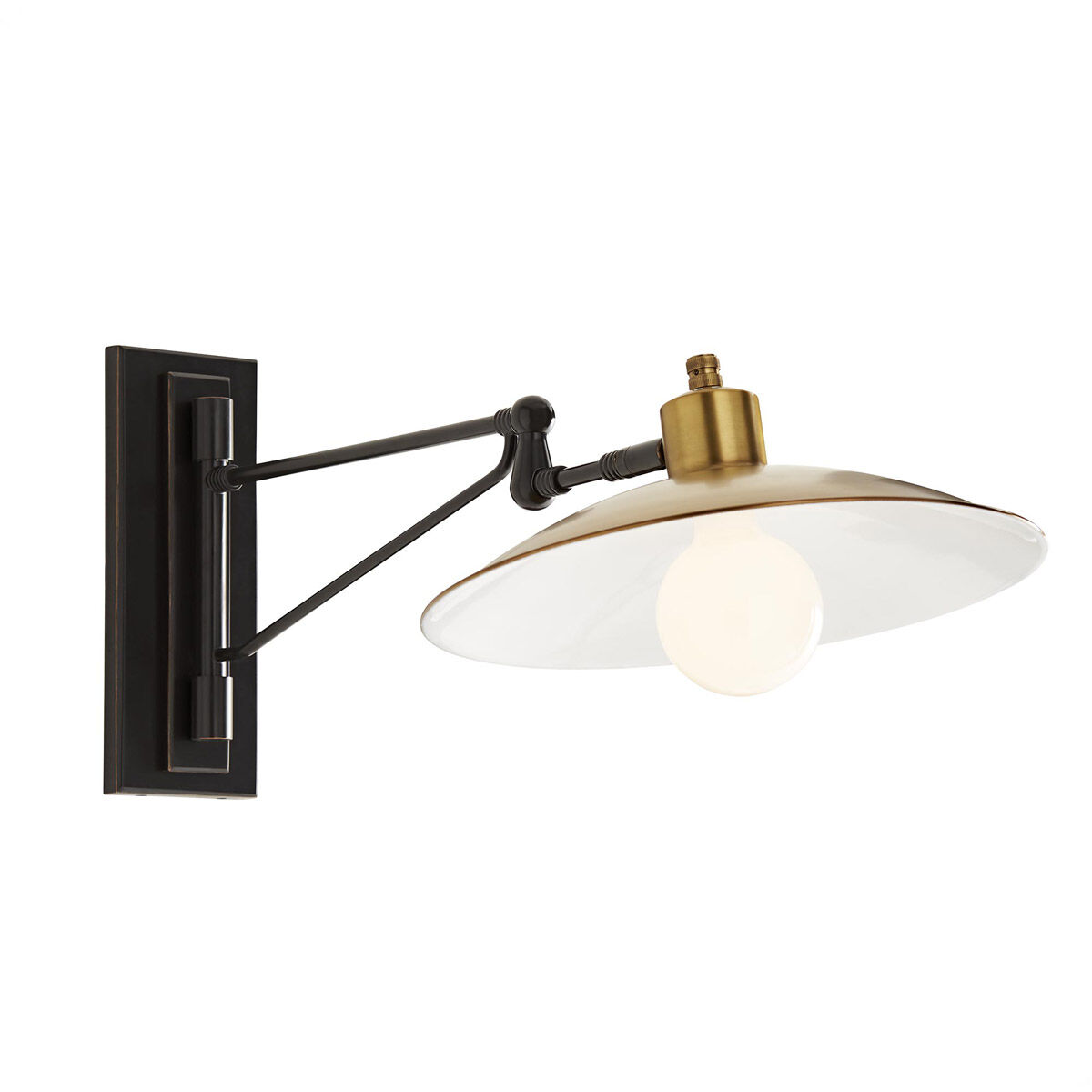 Nox Sconce Wall Light in Antique Brass/Bronze, Essential Lighting