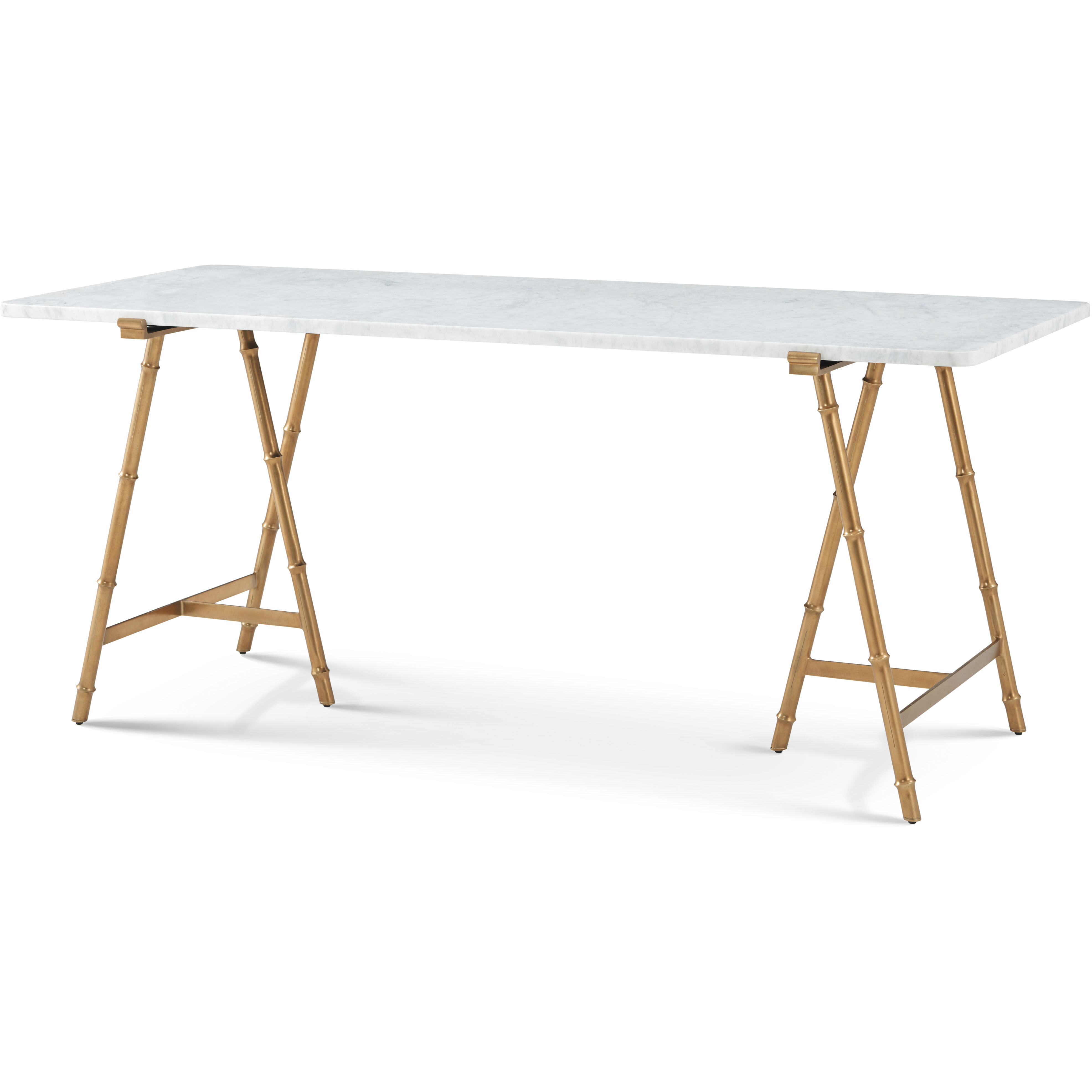 Kesden 72 X 31.75 inch Satin Brass Writing Desk
