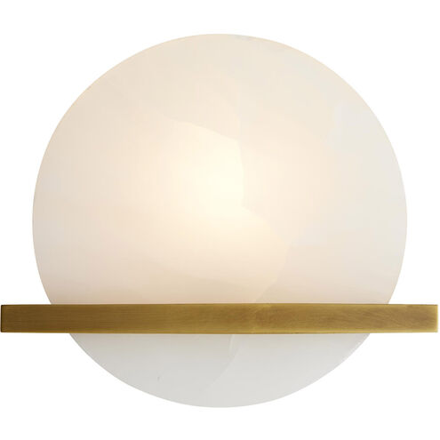 Savion 1 Light 12 inch Antique Brass ADA Sconce Wall Light, Essential Lighting
