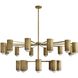 Loryn 20 Light 52 inch Antique Brass Chandelier Ceiling Light