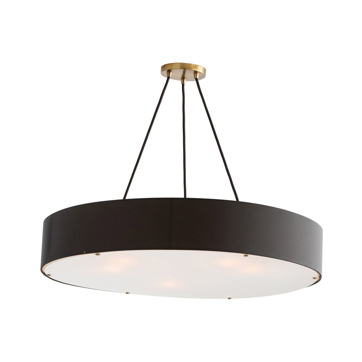 Marsha 6 Light 36 inch Matte Black and Antique Brass Chandelier Ceiling Light