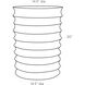 Reiko 15 inch White Gesso Accent Table