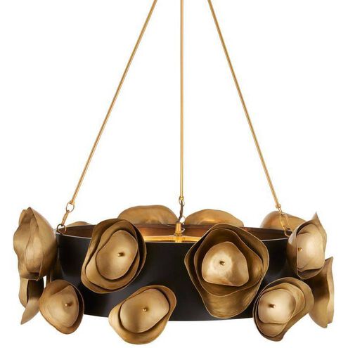 Gaia 6 Light 36 inch Antique Brass and Bronze Chandelier Ceiling Light