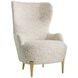 Kirby 46 inch Facet Cream Accent Chair
