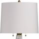Scylla 34 inch 100 watt Silver Luster and Antique Brass Table Lamp Portable Light
