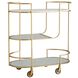Trainor Antique Brass Bar Cart