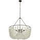 Cyprus 6 Light 34 inch Organic Frosted and Bronze Chandelier Ceiling Light