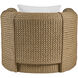 Julien Pearl and Tan Outdoor Lounge Chair