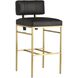 Laney 41 inch Black and Antique Brass Bar Stool