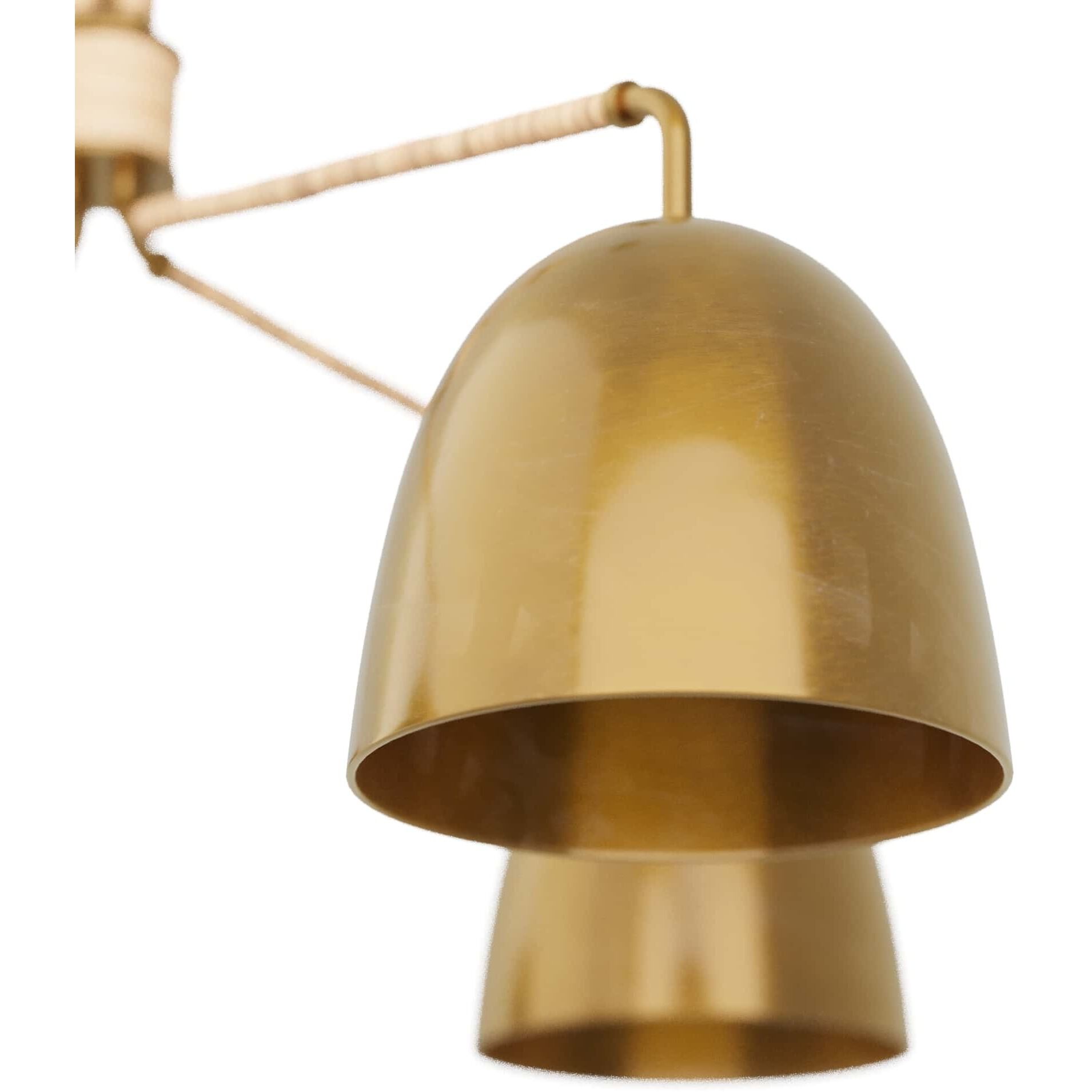 Worth 4 Light 40.5 inch Vintage Brass Chandelier Ceiling Light