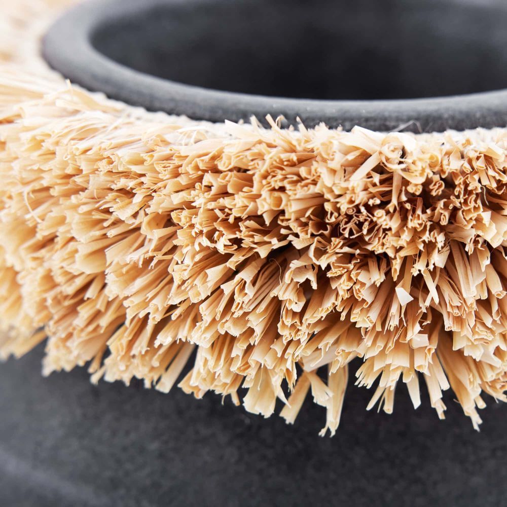 Raffie Matte Charcoal Vase