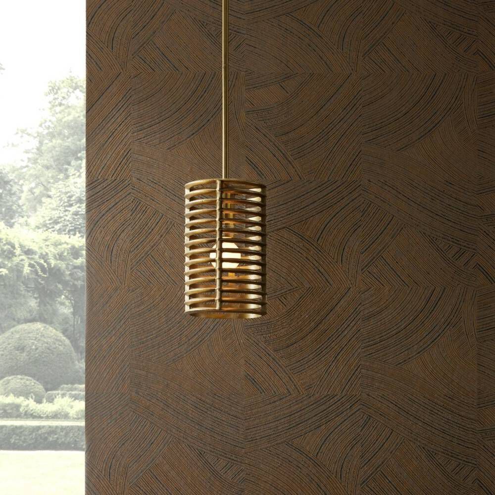 Zimei 1 Light 8.5 inch Antique Brass Pendant Ceiling Light