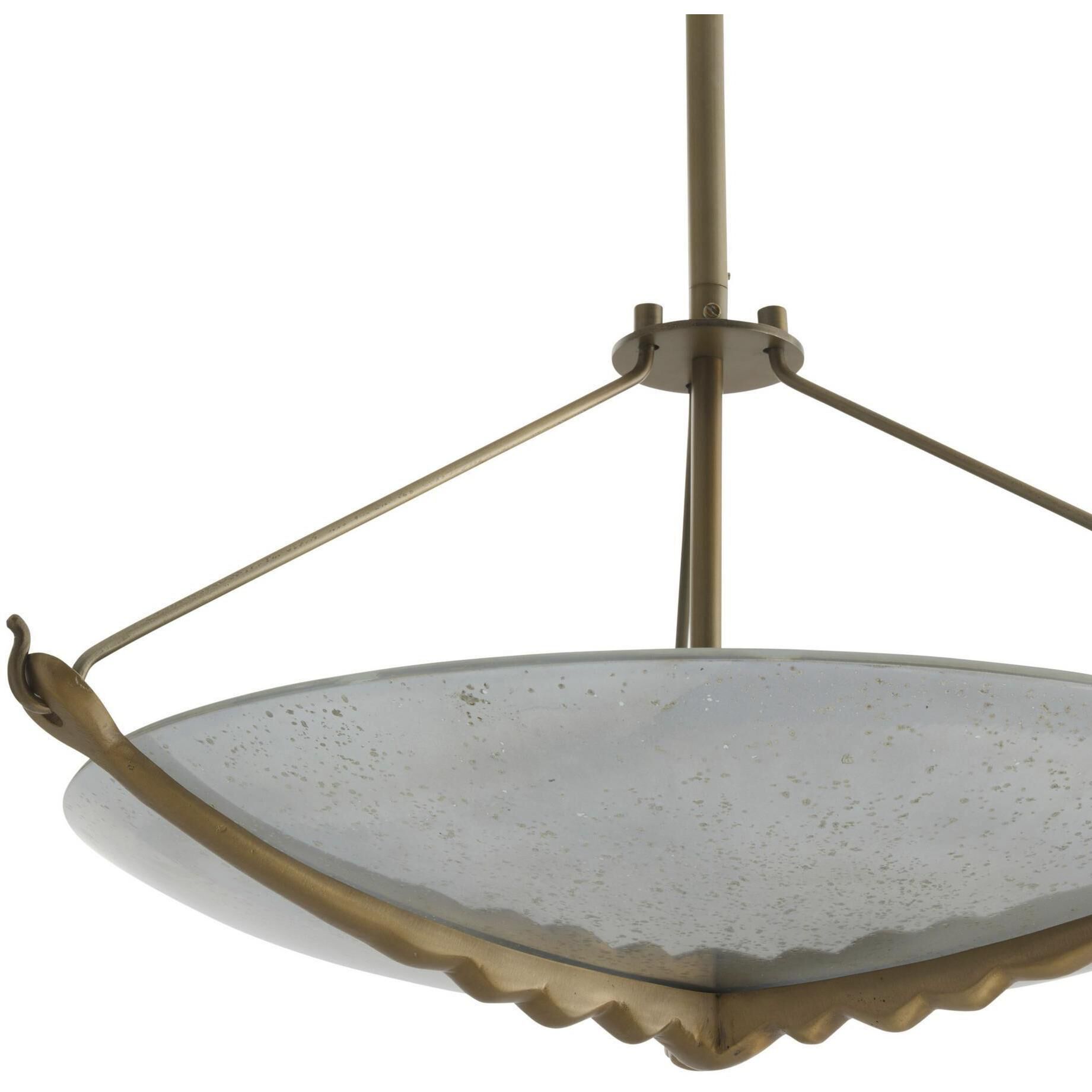 Karlsen 3 Light 23 inch Antique Brass Semi-Flush Mount Ceiling Light