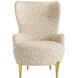 Kirby 46 inch Facet Cream Accent Chair