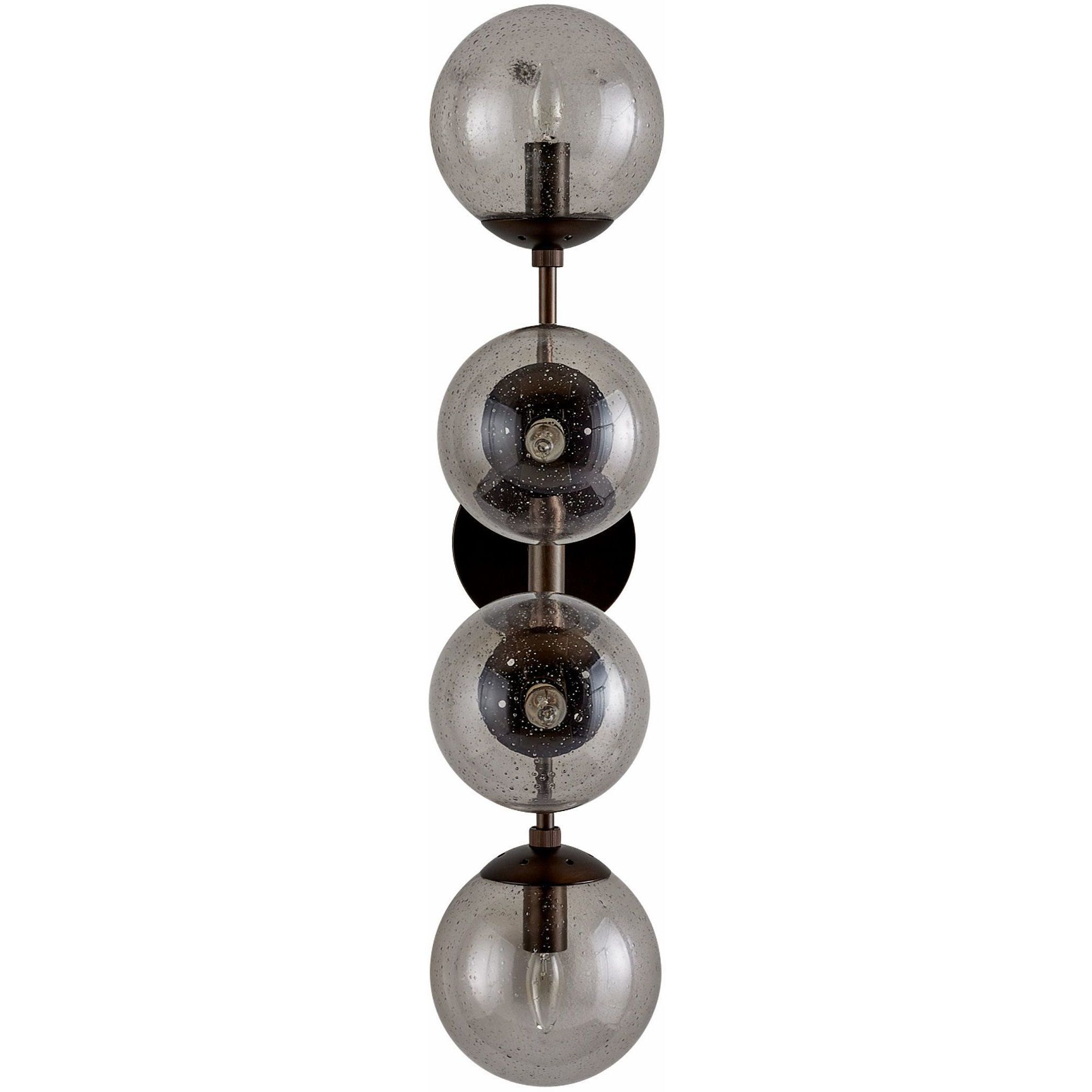 Christelle 4 Light 19 inch Smoke Sconce Wall Light
