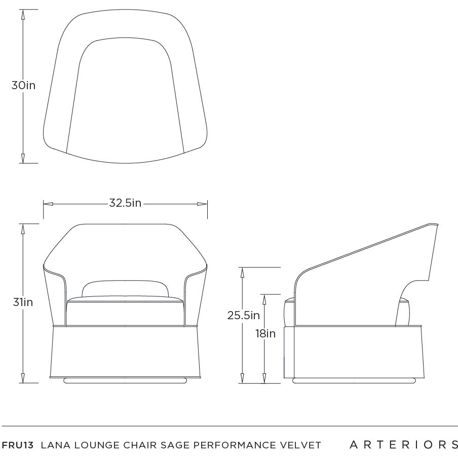 Lana Sage and Blackened Iron Lounge Chair