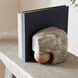 Melt 16 inch Gray and Natural Oak Wood Bookends, Set of 2