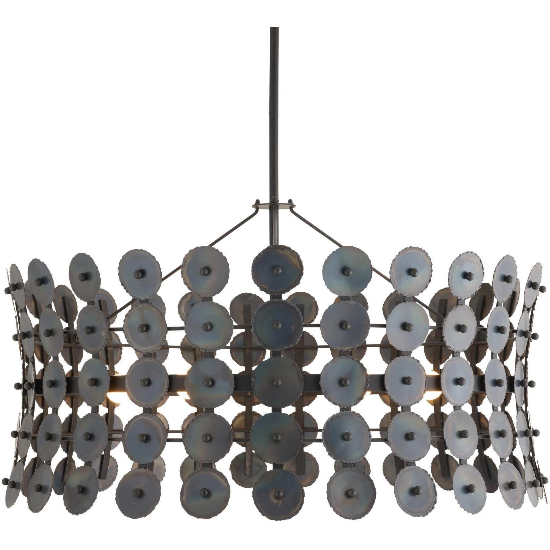 Imperia 6 Light 36 inch Burnt Iron Chandelier Ceiling Light