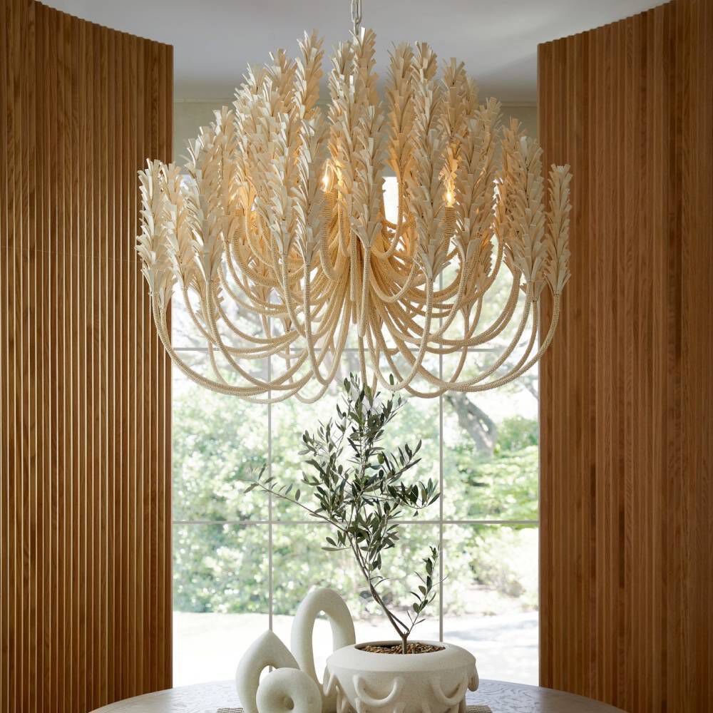 Kaia 6 Light 39 inch White Chandelier Ceiling Light