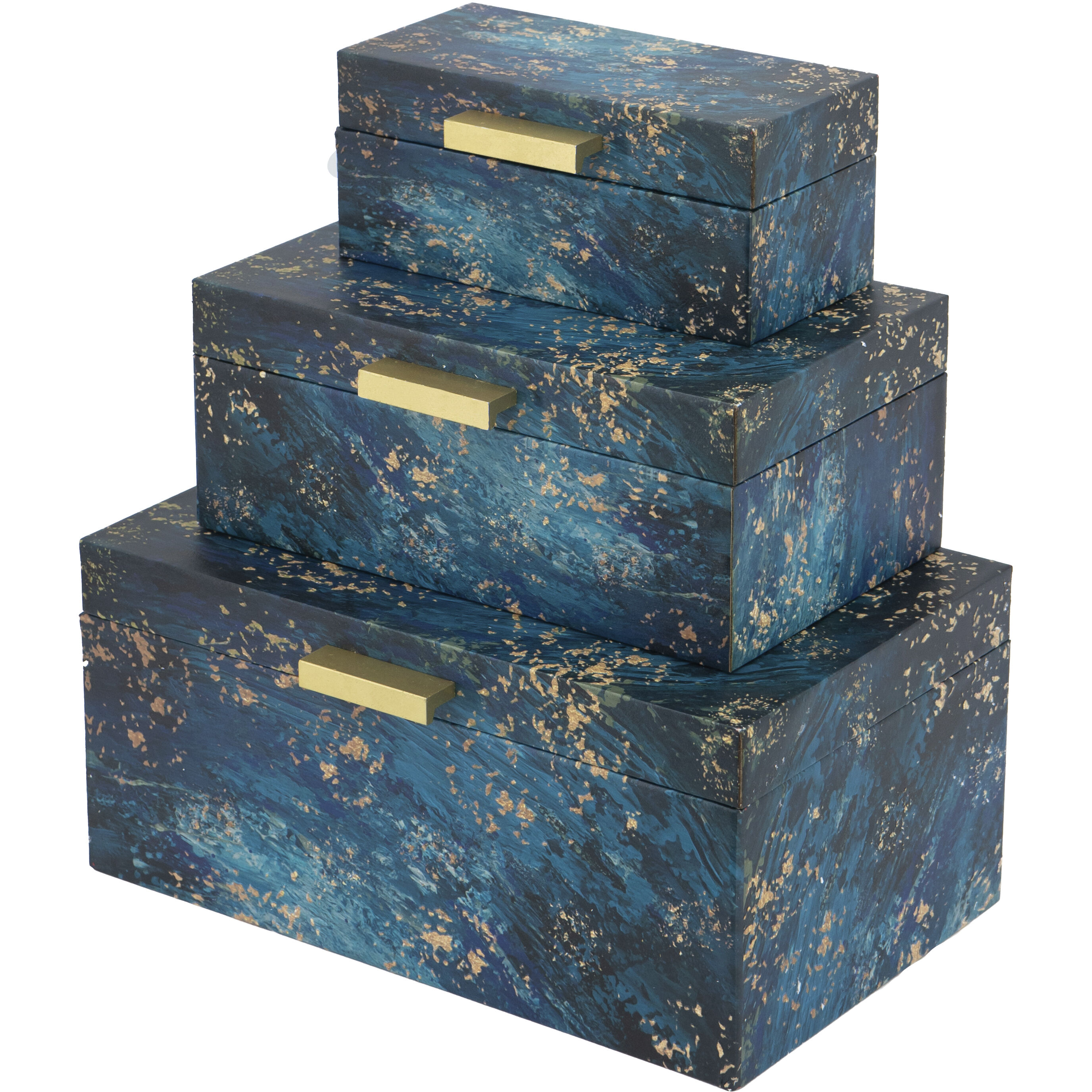 Anita 7.5 X 3.9 inch Blue Boxes
