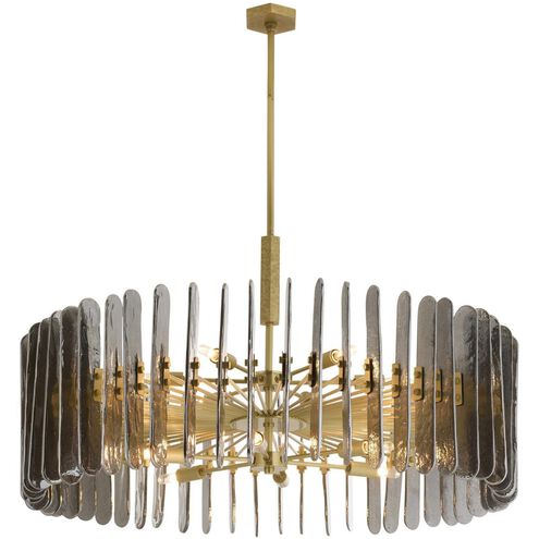 Klaus 12 Light 38 inch Antique Brass Chandelier Ceiling Light, Large