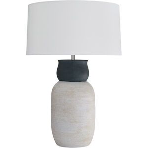 Ansley 30 inch 150.00 watt Midnight and Whitewash Terracotta Table Lamp Portable Light