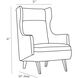 Budelli 41 inch Forest Wing Chair
