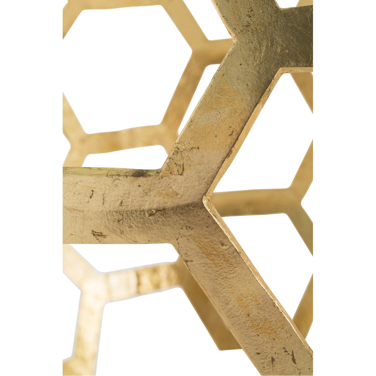 Dolma 50 inch Gold Leaf Dining Table, Round