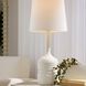 Fontana 32 inch 150.00 watt White and Antique Brass Lamp Portable Light