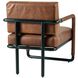Durham Cognac and Blackened Bronze Chair