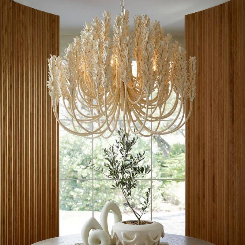 Kaia 6 Light 39 inch White Chandelier Ceiling Light