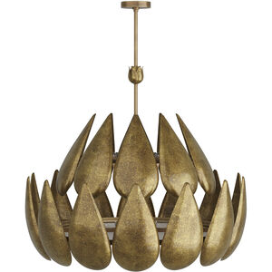 Anastasia 40 inch Hammered Brass Chandelier Ceiling Light