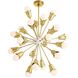 Eva 27.5 inch Antique Brass Chandelier Ceiling Light