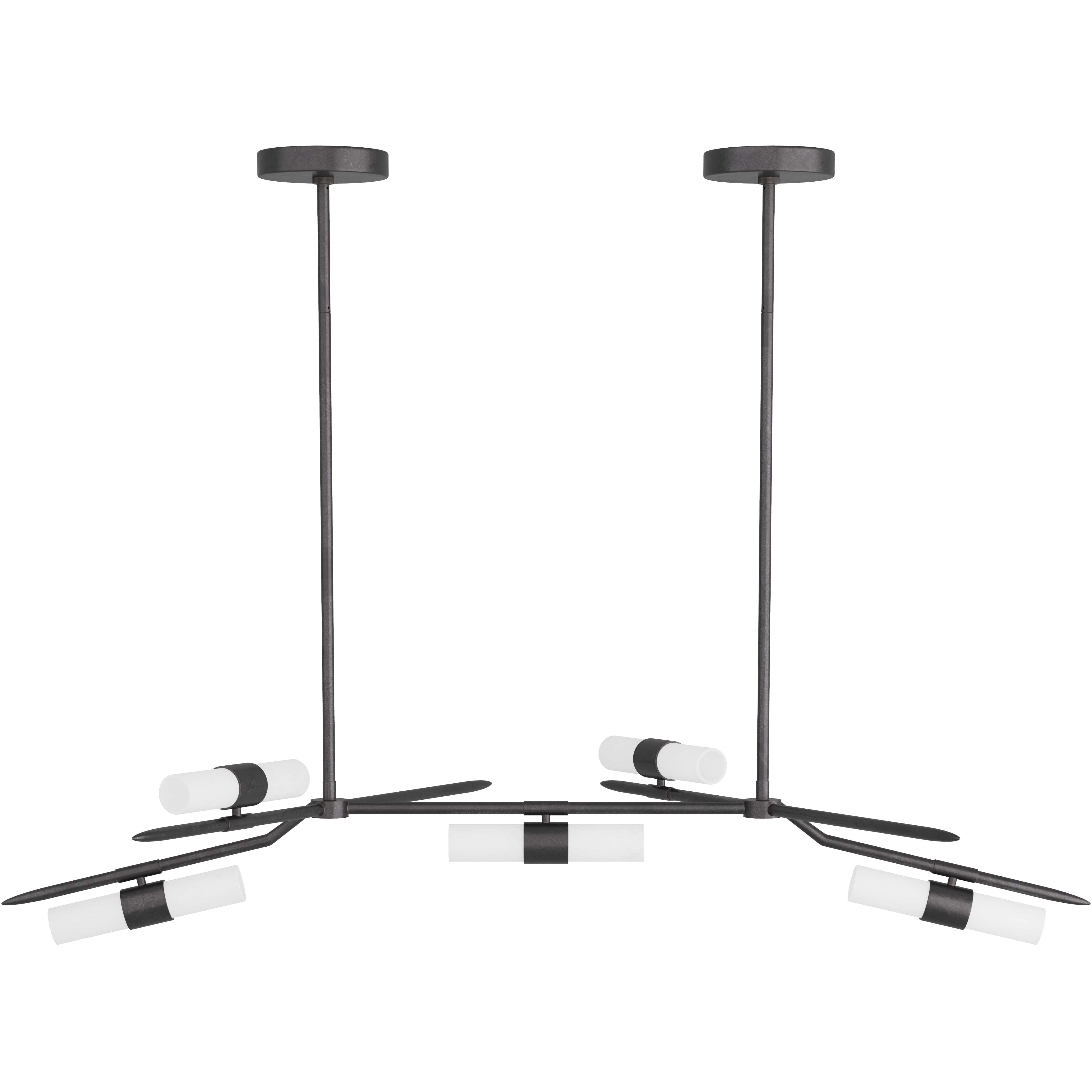 Travis 8 Light 62 inch English Bronze Linear Chandelier Ceiling Light