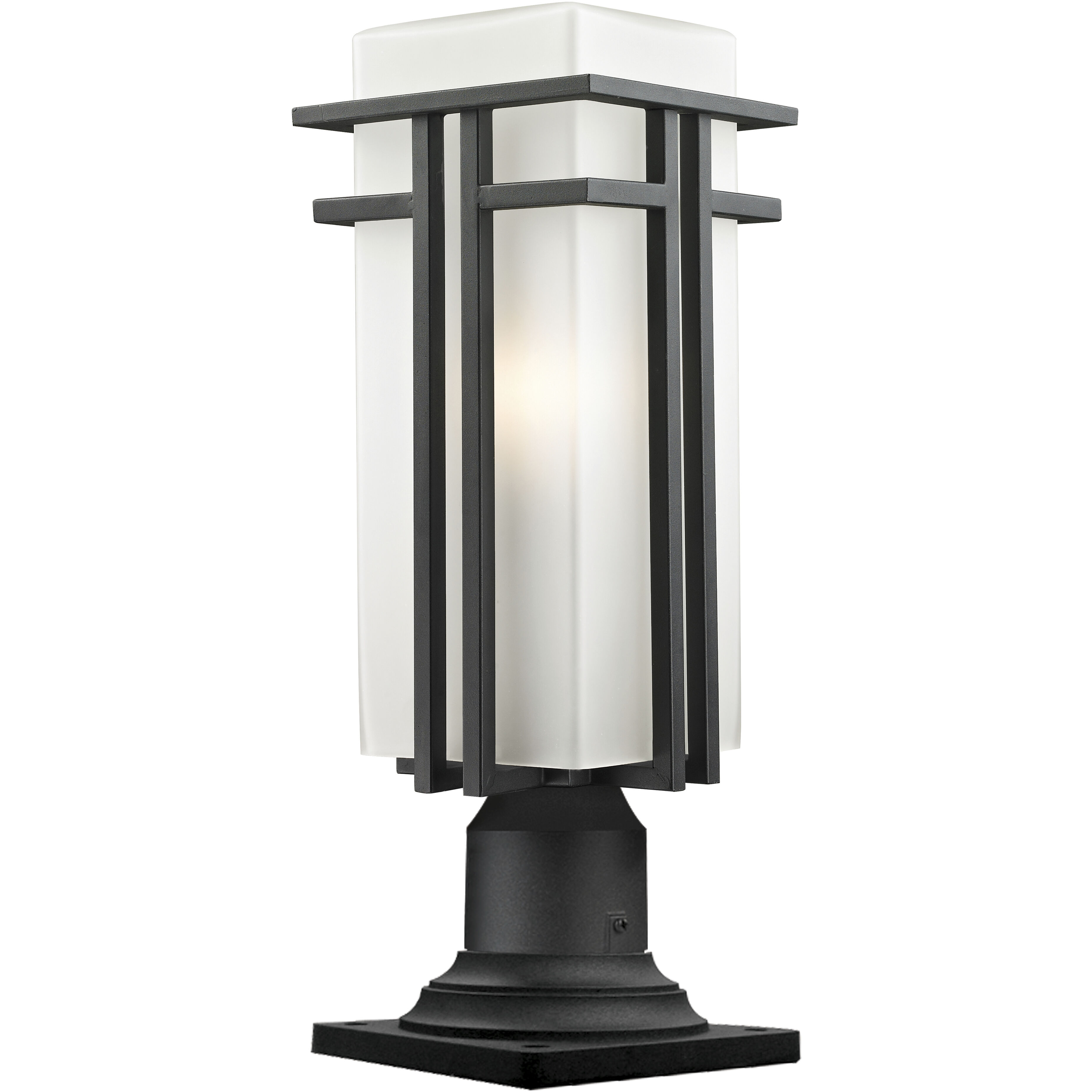 Abbey 1 Light 21.5 inch Black Outdoor Pier Mounted Fixture