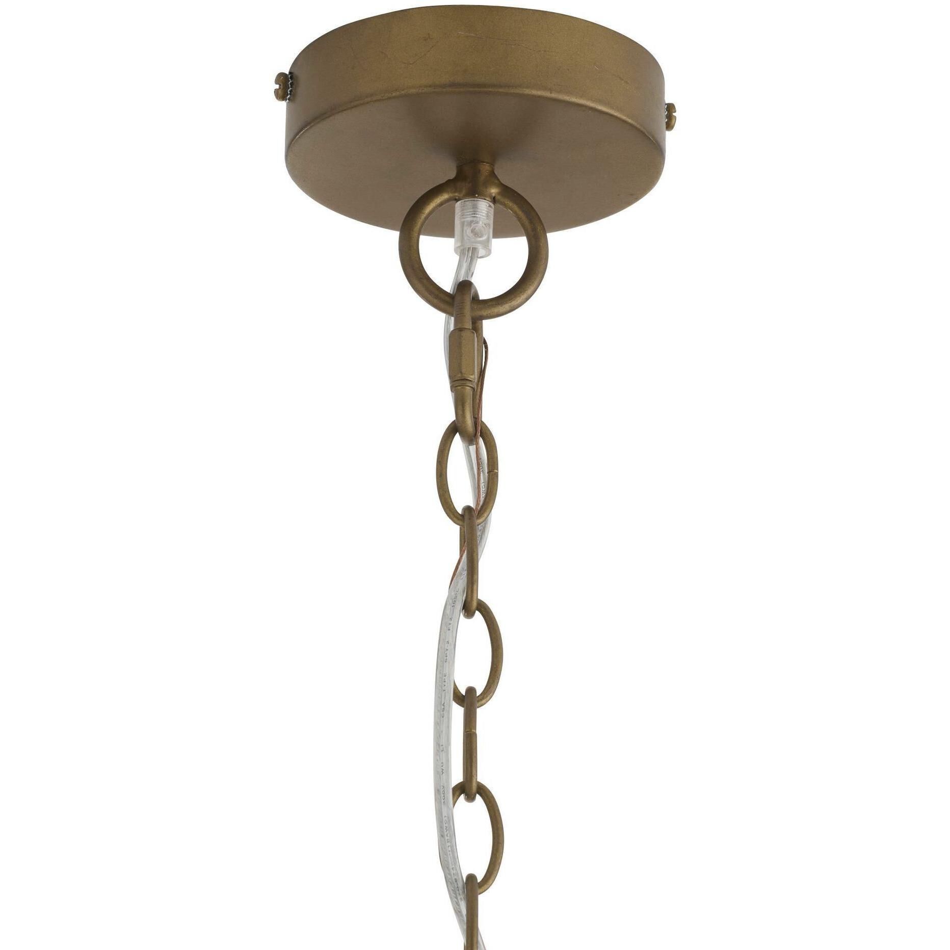 Josephine 6 Light 30 inch Natural and White Chandelier Ceiling Light