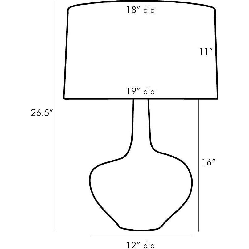 Nash 26.5 inch 150 watt Tidal Reactive Table Lamp Portable Light