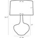 Nash 26.5 inch 150 watt Tidal Reactive Table Lamp Portable Light