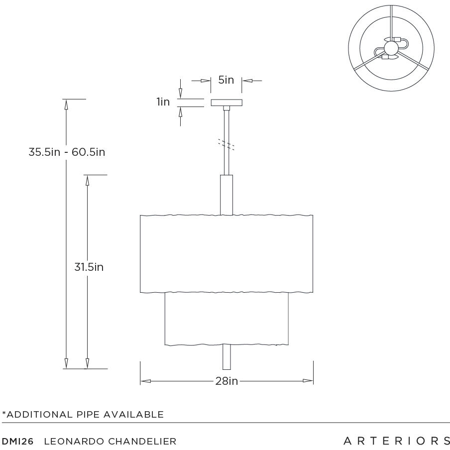 Leonardo 4 Light 28 inch Antique Brass Chandelier Ceiling Light