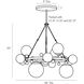 Troon 12 Light 36 inch Antique Brass Chandelier Ceiling Light
