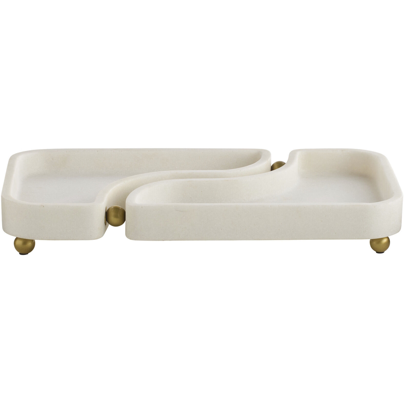 Lily Ivory and Antique Brass Tray