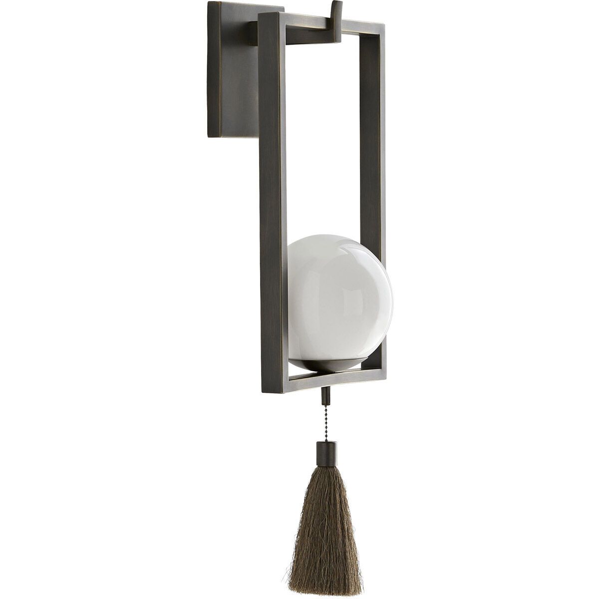 Trapeze Sconce Wall Light in Aged Bronze