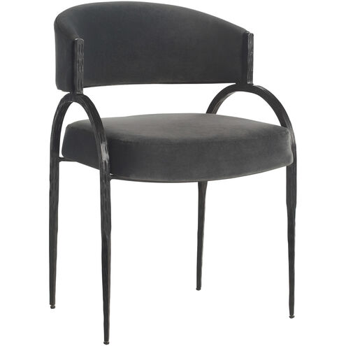 Bahati Midnight Grey and Natural Iron Chair
