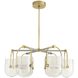 Marco 6 Light 38 inch Antique Brass with Bone Chandelier Ceiling Light