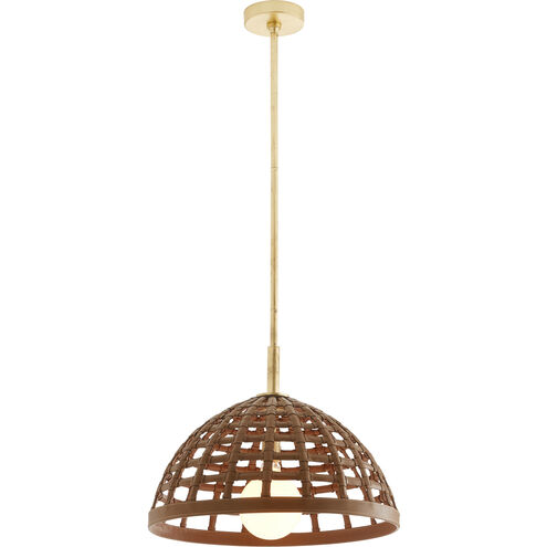 Mosella 1 Light 11 inch Russet and Gold Leaf Pendant Ceiling Light