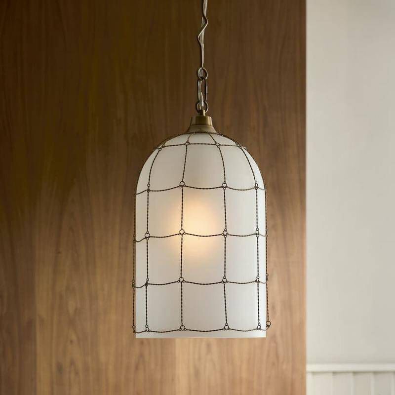 Jordan 1 Light 10 inch Antique Brass Pendant Ceiling Light