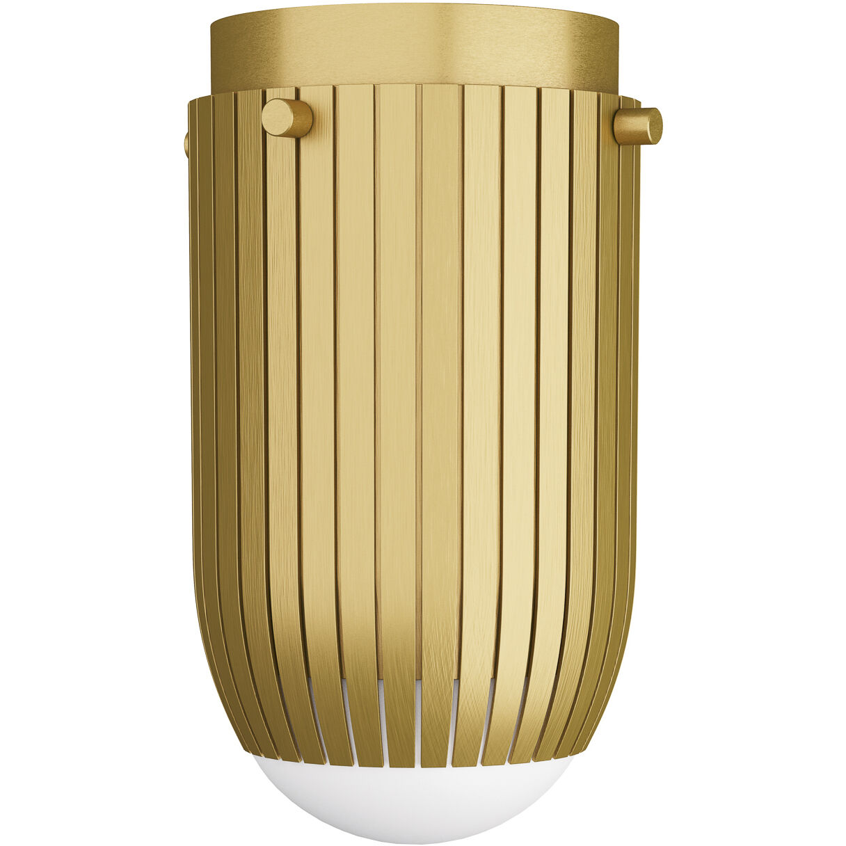 York 1 Light 5.5 inch Antique Brass Flush Mount Ceiling Light