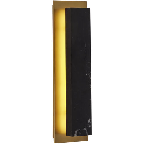 Ozona 1 Light 5 inch Black and Antique Brass ADA Sconce Wall Light