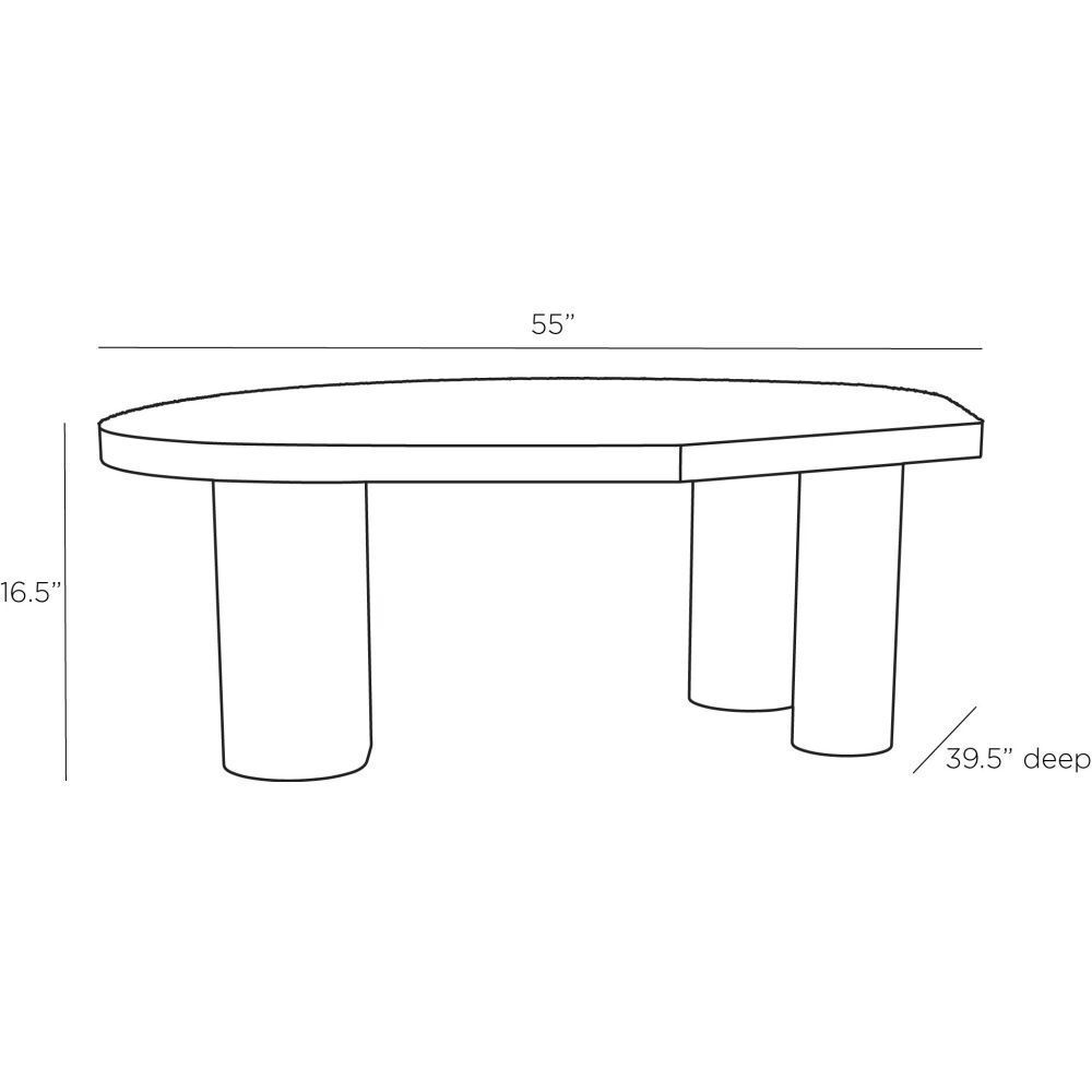 Tribal 55 X 16.5 inch Ebony Coffee Table