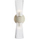 Whittier 2 Light 5 inch Pale Brass Sconce Wall Light, Essential Lighting